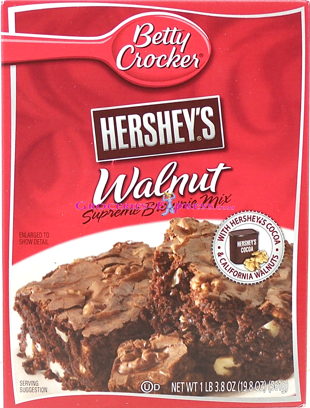 Betty Crocker&nbsp;&nbsp;walnut supreme brownie mix with hershey's dutch cocoa 13x9 family size Full-Size Picture